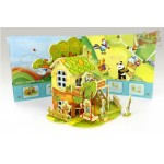 Pipi & Yaya Forest Cabin - Puzzle 3D din lemn